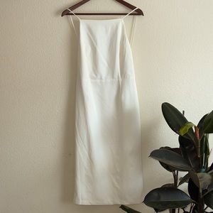 Open Back White Dress